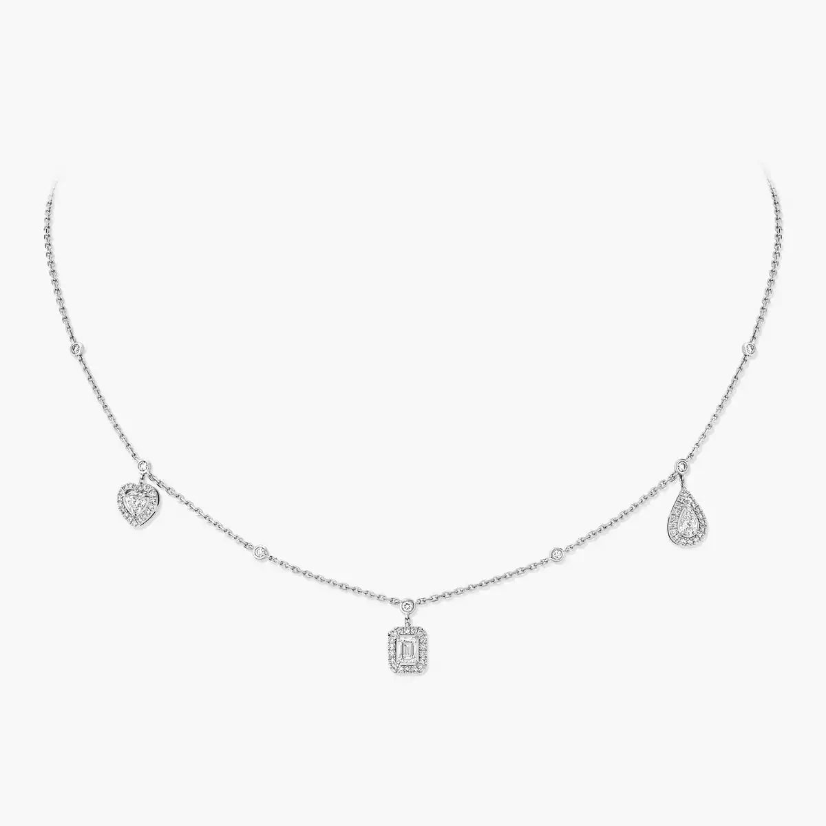 [Twinkle ]My Twin Diamond Necklace in Silver