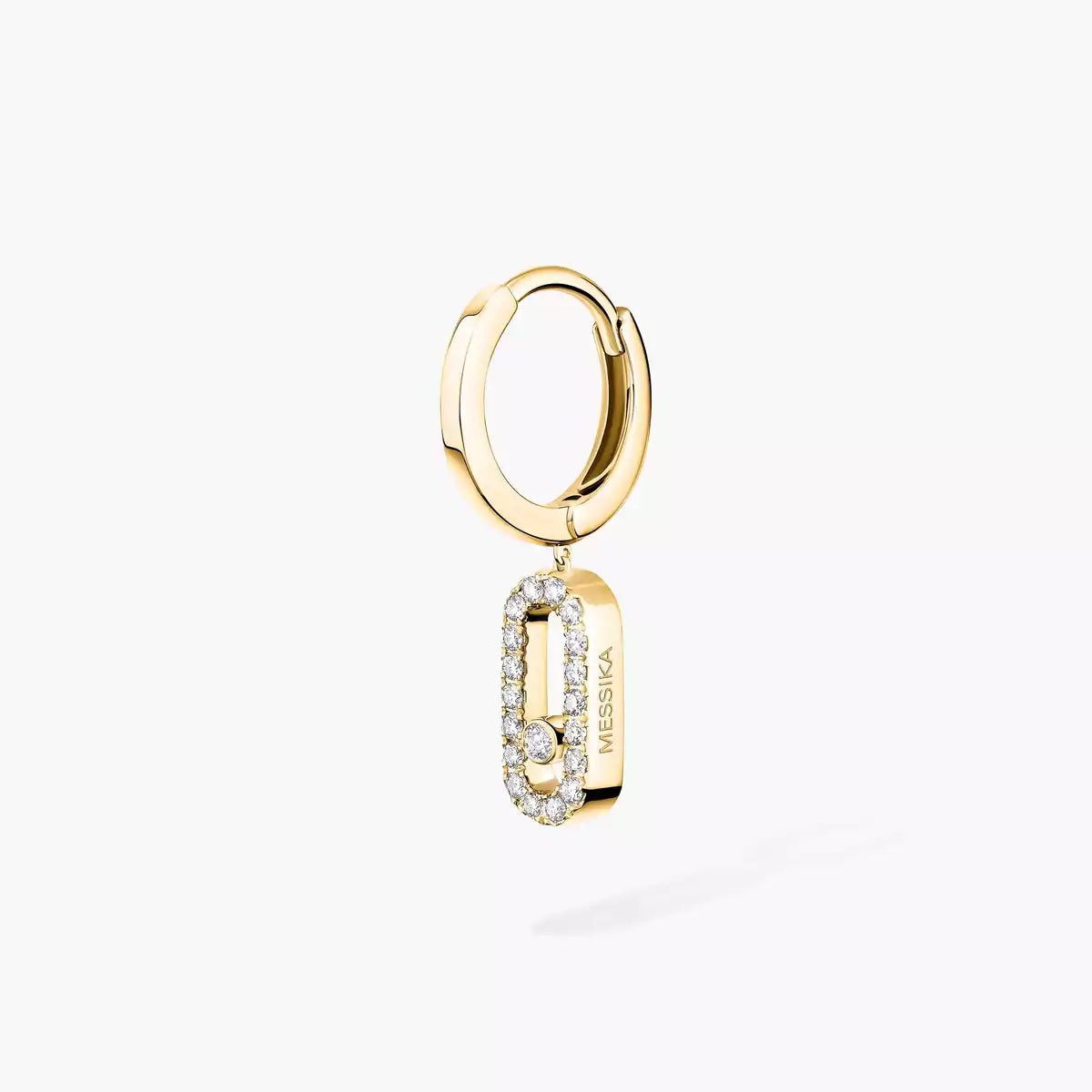 [Twinkle ]Move Uno Single Diamond Hoop Earring