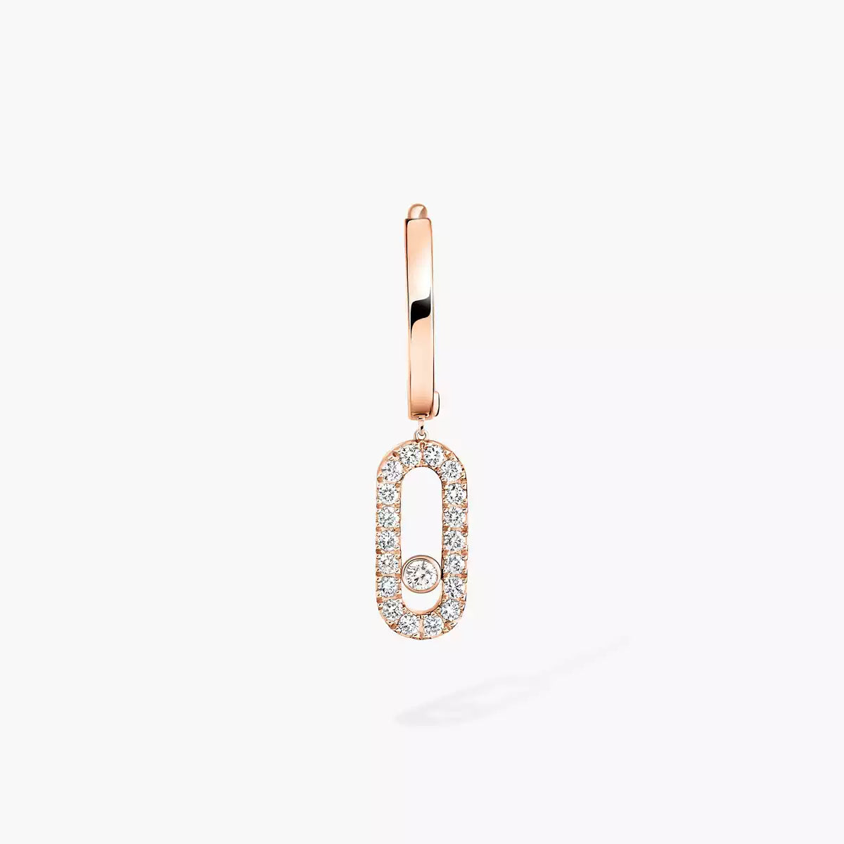 [Twinkle ]Move Uno Single Diamond Hoop Earring