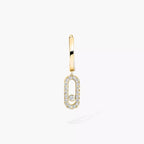 [Twinkle ]Move Uno Single Diamond Hoop Earring