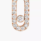 [Twinkle ]Move Uno Single Diamond Hoop Earring