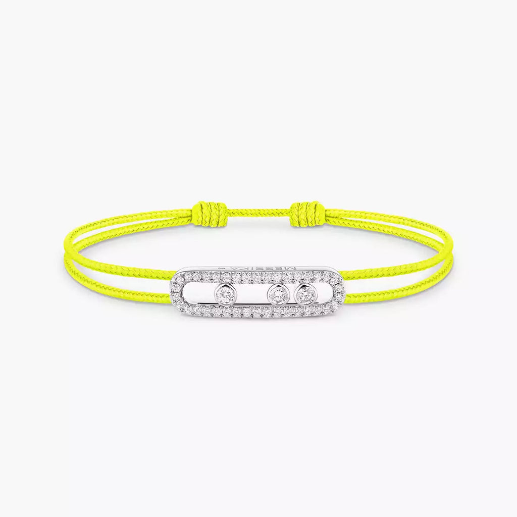 [Twinkle ]MK Care(s) pink cord pavé bracelet