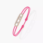 [Twinkle ]MK Care(s) pink cord pavé bracelet