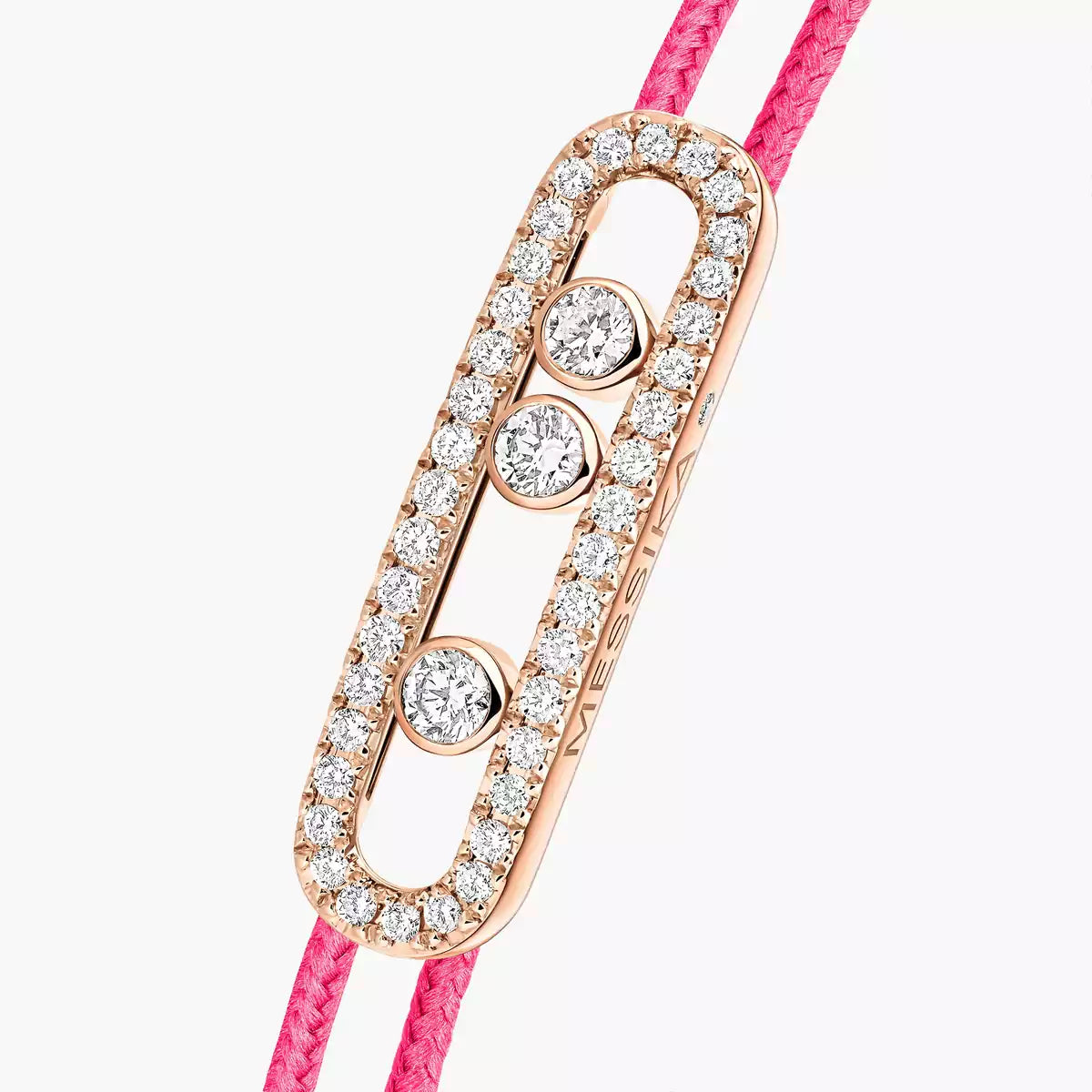 [Twinkle ]MK Care(s) pink cord pavé bracelet