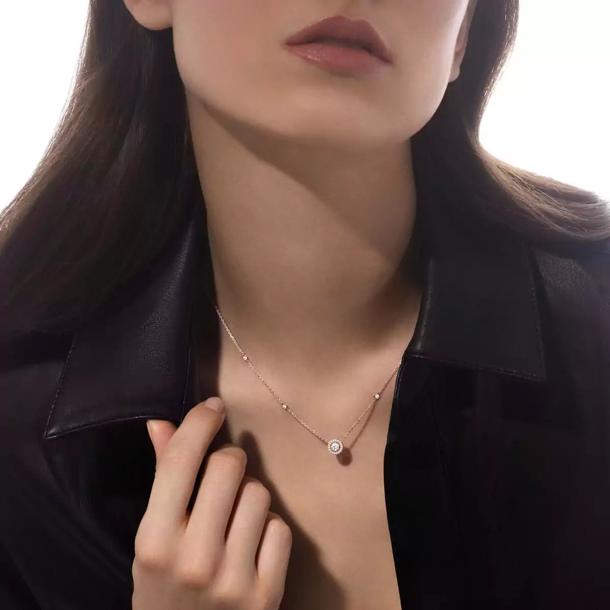 [Twinkle ]Diamond Necklace 0,20ct Brilliant Shape Joy