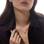 [Twinkle ]Diamond Necklace 0,20ct Brilliant Shape Joy