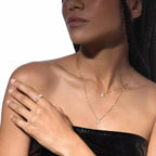 [Twinkle ]Diamond Necklace My Twin 2 Rows