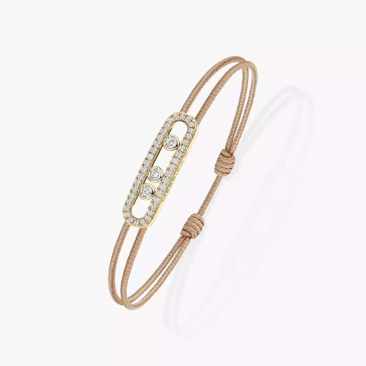 [Twinkle ]MK Care(s) pink cord pavé bracelet