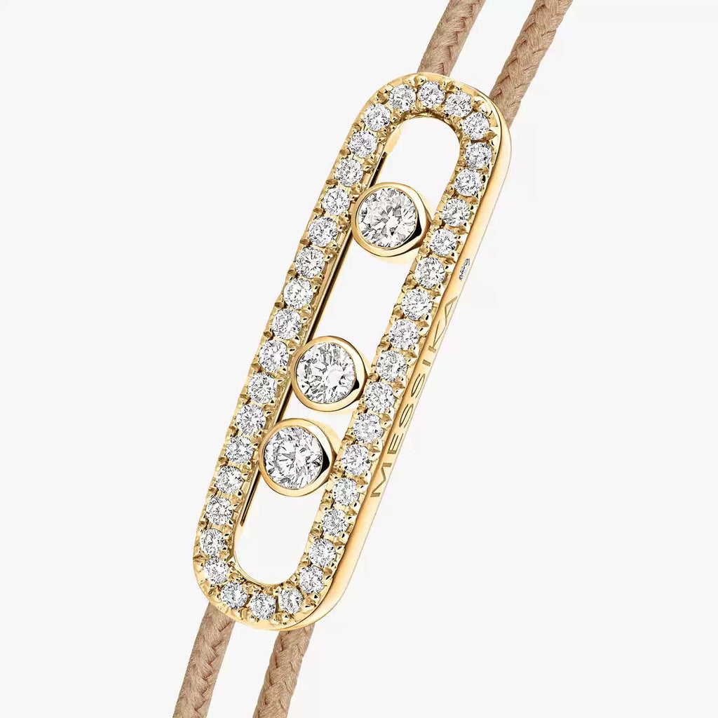 [Twinkle ]MK Care(s) pink cord pavé bracelet