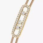 [Twinkle ]MK Care(s) pink cord pavé bracelet