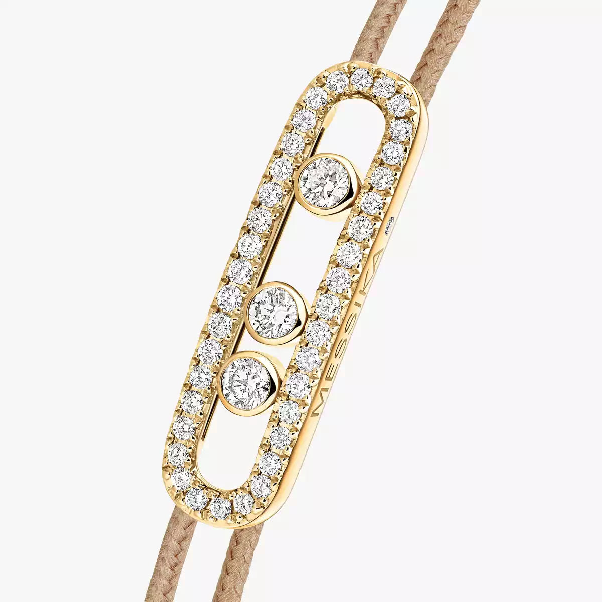 [Twinkle ]MK Care(s) pink cord pavé bracelet