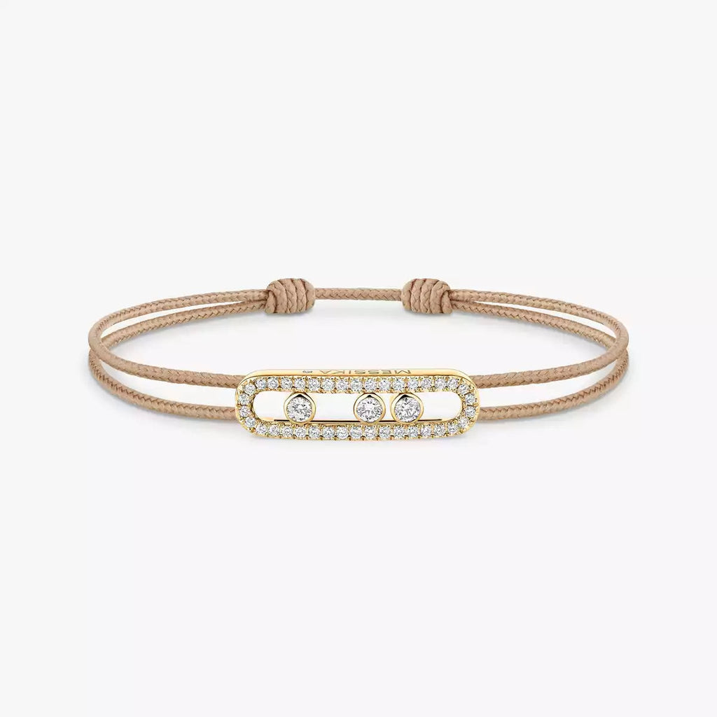[Twinkle ]MK Care(s) pink cord pavé bracelet