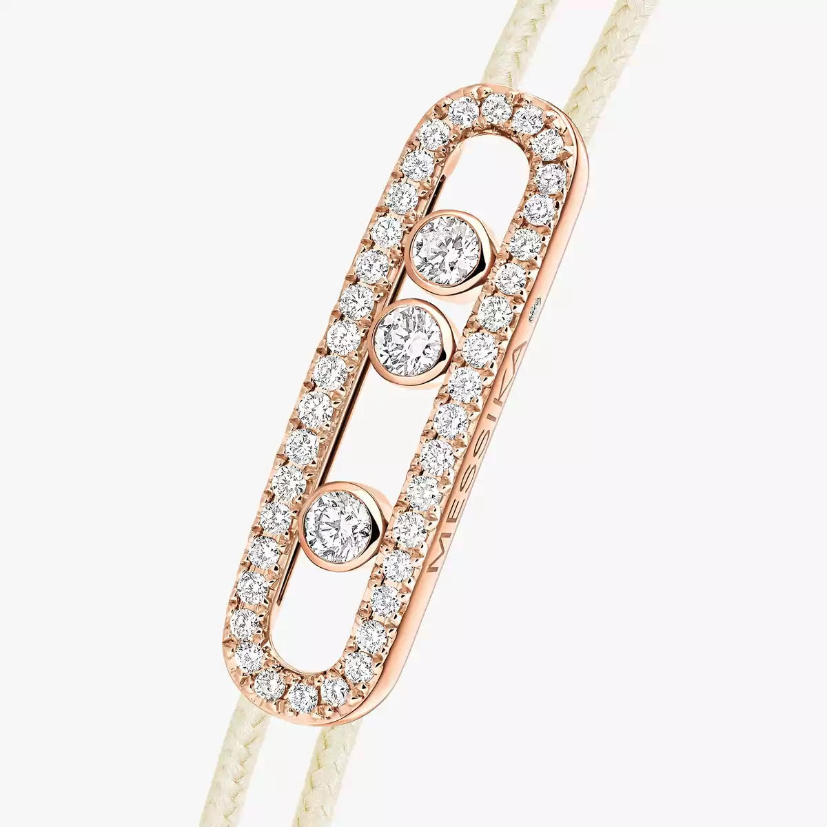 [Twinkle ]MK Care(s) pink cord pavé bracelet