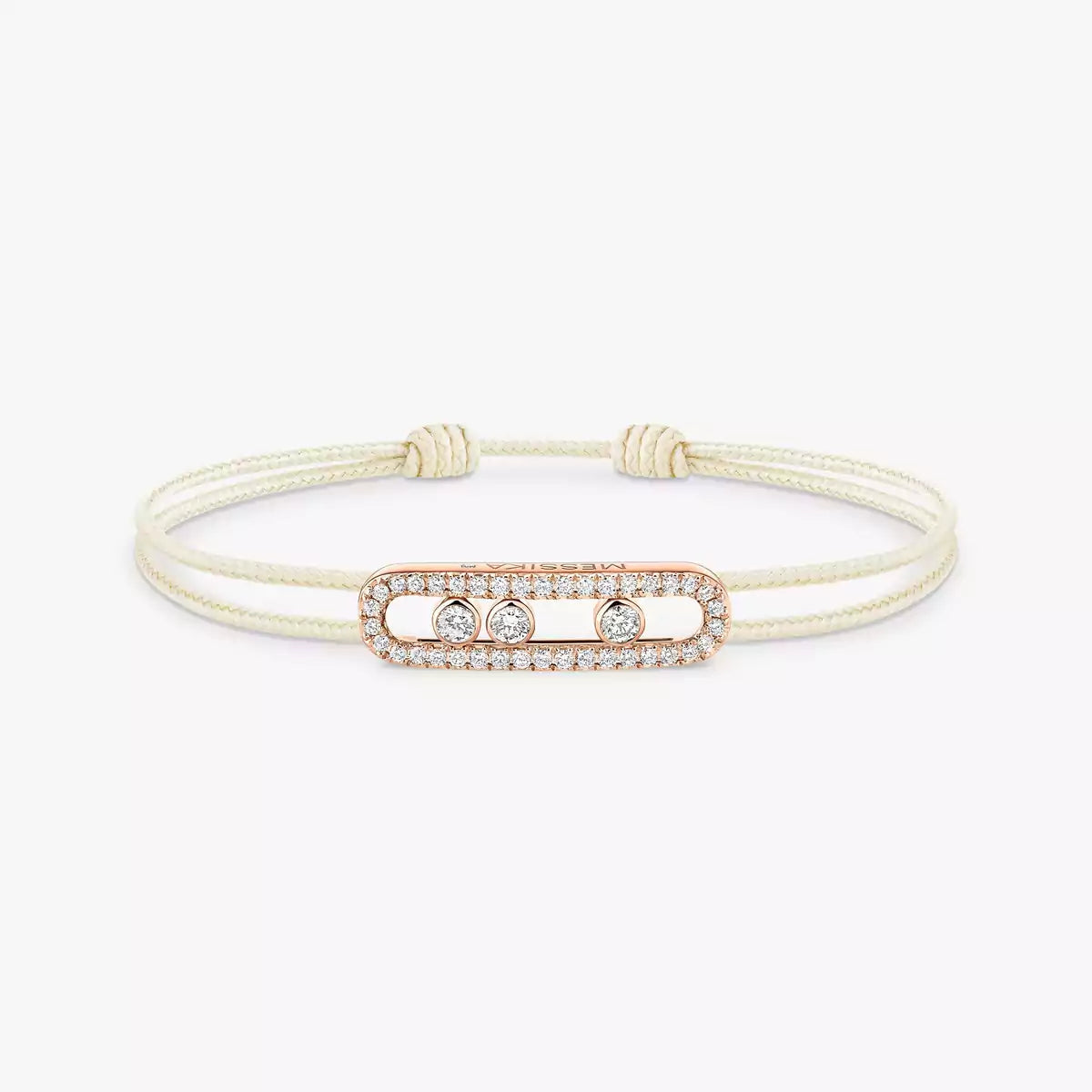 [Twinkle ]MK Care(s) pink cord pavé bracelet