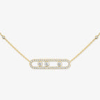 [Twinkle ] Move Pave_ Rose Gold Diamond Necklace