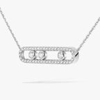 [Twinkle ] Move Pave_ Rose Gold Diamond Necklace