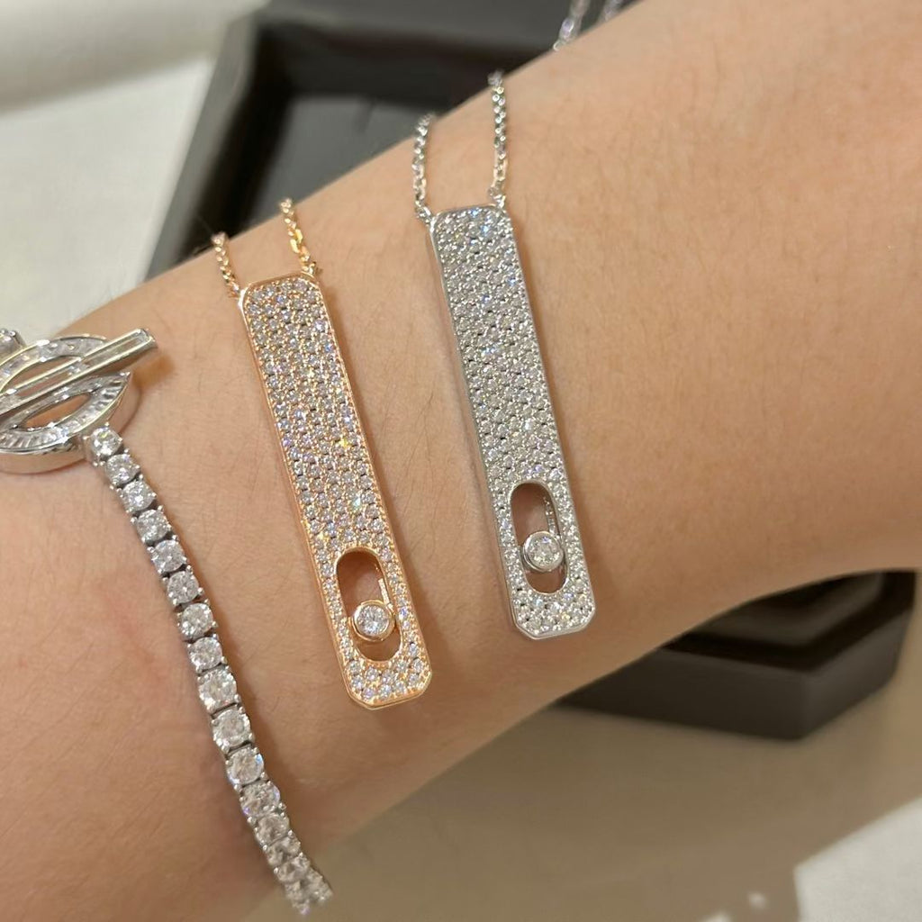 [Twinkle ]MY FIRST DIAMOND PAVED NECKLACE